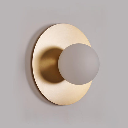 Round Glass Wall Lamp | Glass & Iron | 20cm or 30cm Diameter