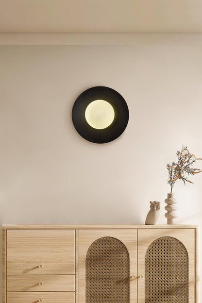 Round Glass Wall Lamp | Glass & Iron | 20cm or 30cm Diameter