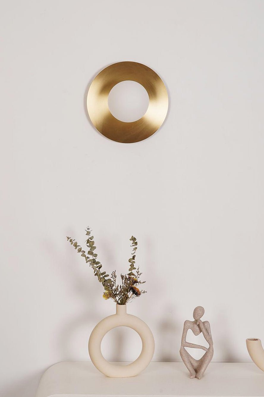 Round Glass Wall Lamp | Glass & Iron | 20cm or 30cm Diameter