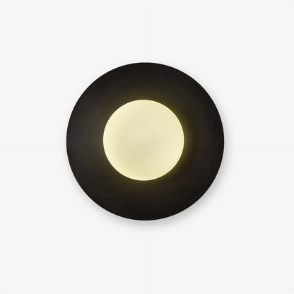 Round Glass Wall Lamp | Glass & Iron | 20cm or 30cm Diameter