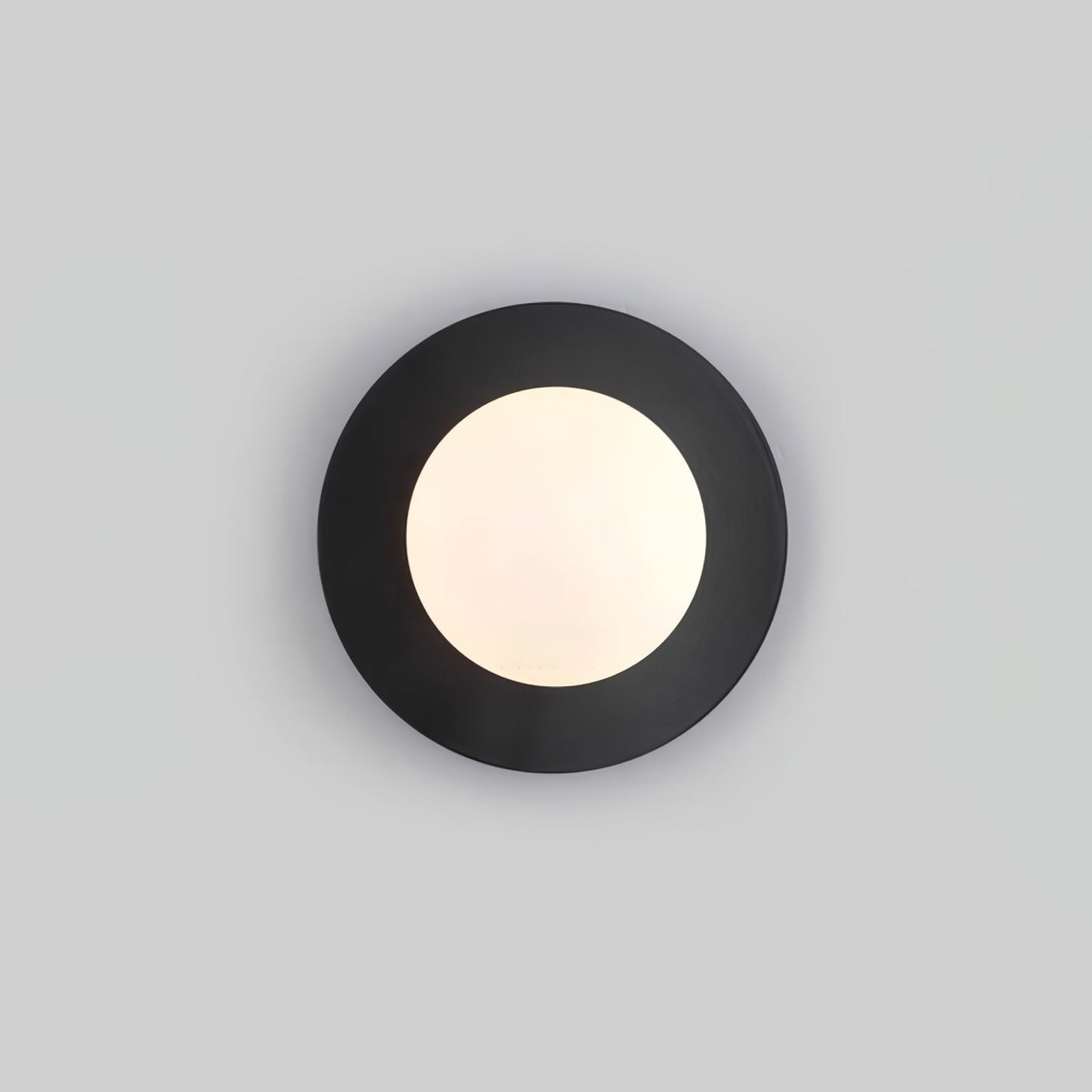 Round Glass Wall Lamp | Glass & Iron | 20cm or 30cm Diameter
