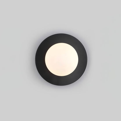 Round Glass Wall Lamp | Glass & Iron | 20cm or 30cm Diameter