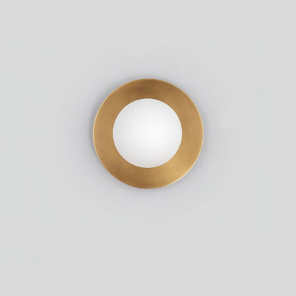 Round Glass Wall Lamp | Glass & Iron | 20cm or 30cm Diameter