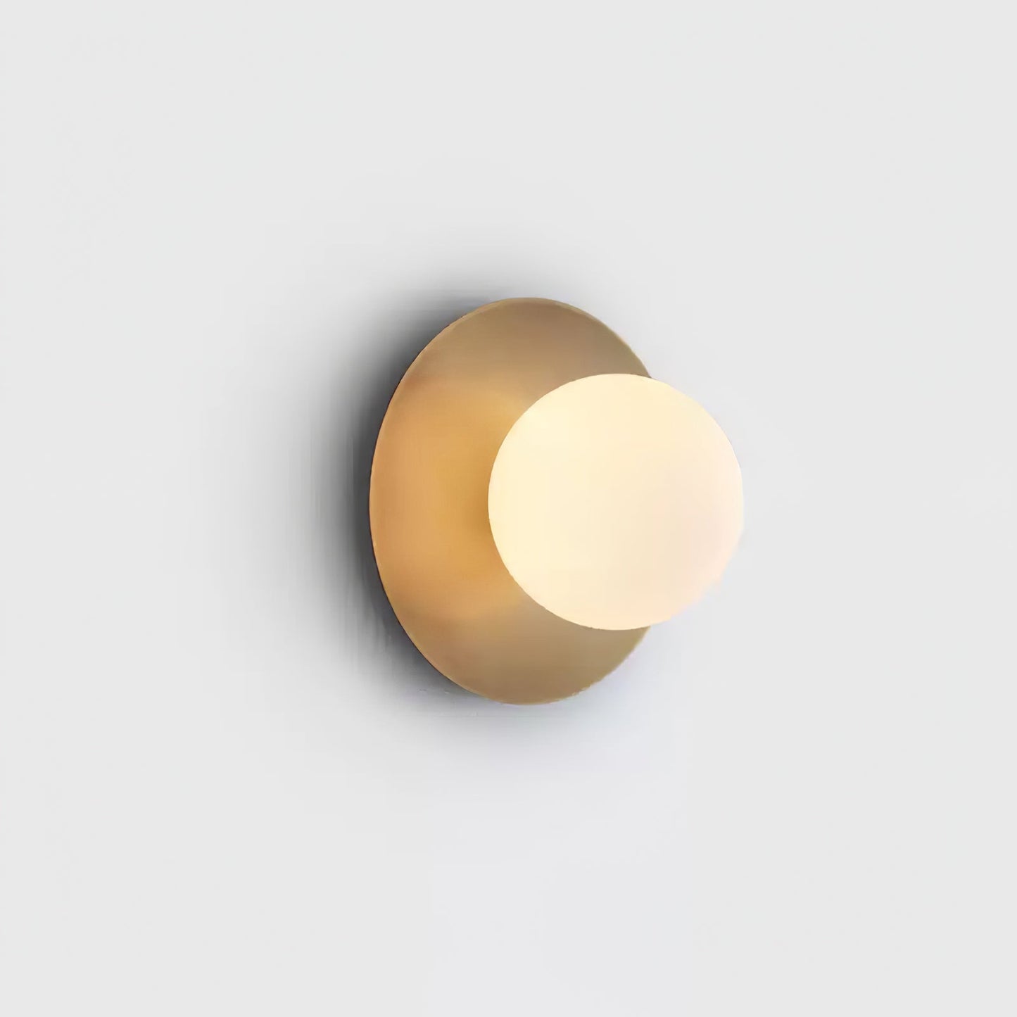 Round Glass Wall Lamp | Glass & Iron | 20cm or 30cm Diameter