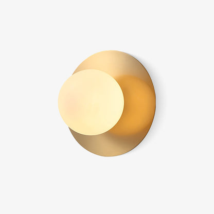Round Glass Wall Lamp | Glass & Iron | 20cm or 30cm Diameter