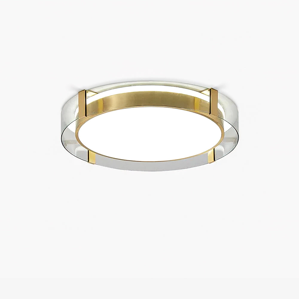 Flush Mount Ceiling Light | Integrated LED | Gold Finish, Multiple Sizes
