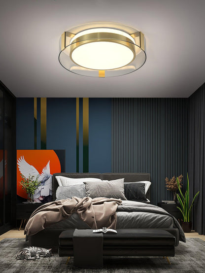 Flush Mount Ceiling Light | Integrated LED | Gold Finish, Multiple Sizes