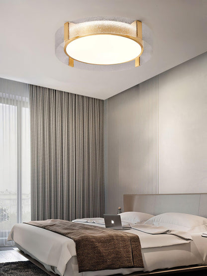Flush Mount Ceiling Light | Integrated LED | Gold Finish, Multiple Sizes