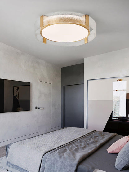 Flush Mount Ceiling Light | Integrated LED | Gold Finish, Multiple Sizes