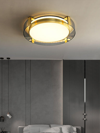Flush Mount Ceiling Light | Integrated LED | Gold Finish, Multiple Sizes