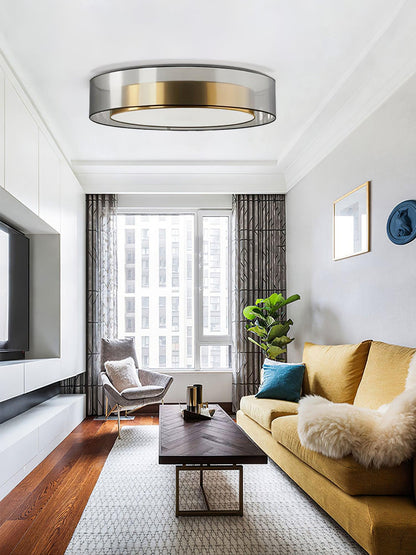 Flush Mount Ceiling Light | Integrated LED | Gold Finish, Multiple Sizes