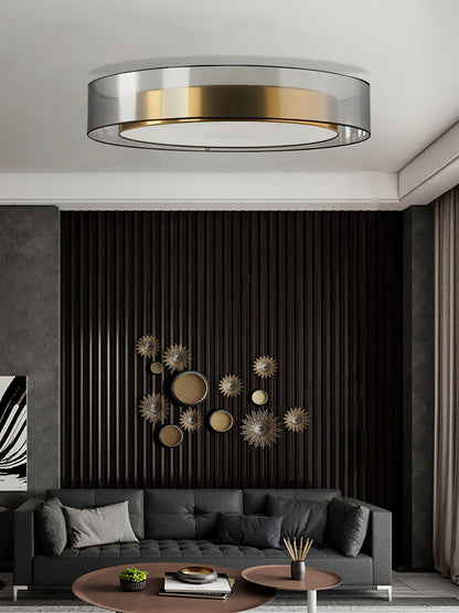 Flush Mount Ceiling Light | Integrated LED | Gold Finish, Multiple Sizes