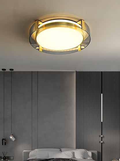 Flush Mount Ceiling Light | Integrated LED | Gold Finish, Multiple Sizes