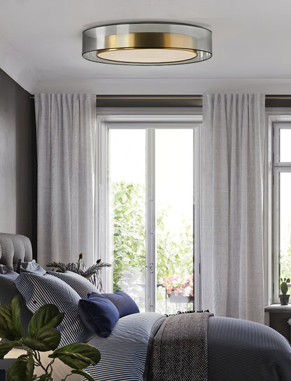 Flush Mount Ceiling Light | Integrated LED | Gold Finish, Multiple Sizes