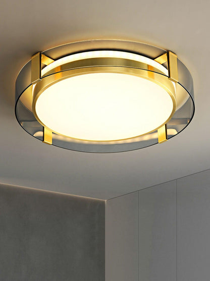 Flush Mount Ceiling Light | Integrated LED | Gold Finish, Multiple Sizes