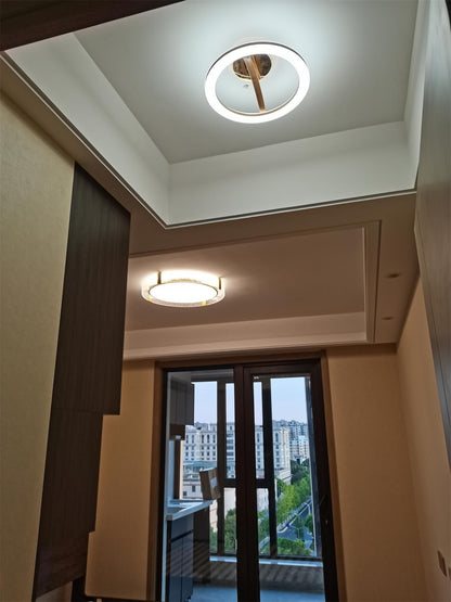 Flush Mount Ceiling Light | Integrated LED | Gold Finish, Multiple Sizes