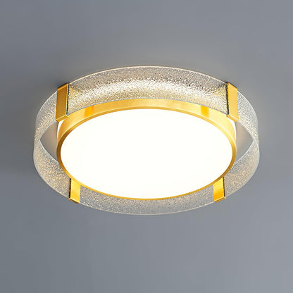 Flush Mount Ceiling Light | Integrated LED | Gold Finish, Multiple Sizes