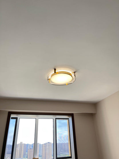 Flush Mount Ceiling Light | Integrated LED | Gold Finish, Multiple Sizes