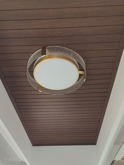 Flush Mount Ceiling Light | Integrated LED | Gold Finish, Multiple Sizes