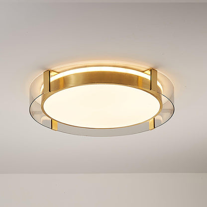 Flush Mount Ceiling Light | Integrated LED | Gold Finish, Multiple Sizes