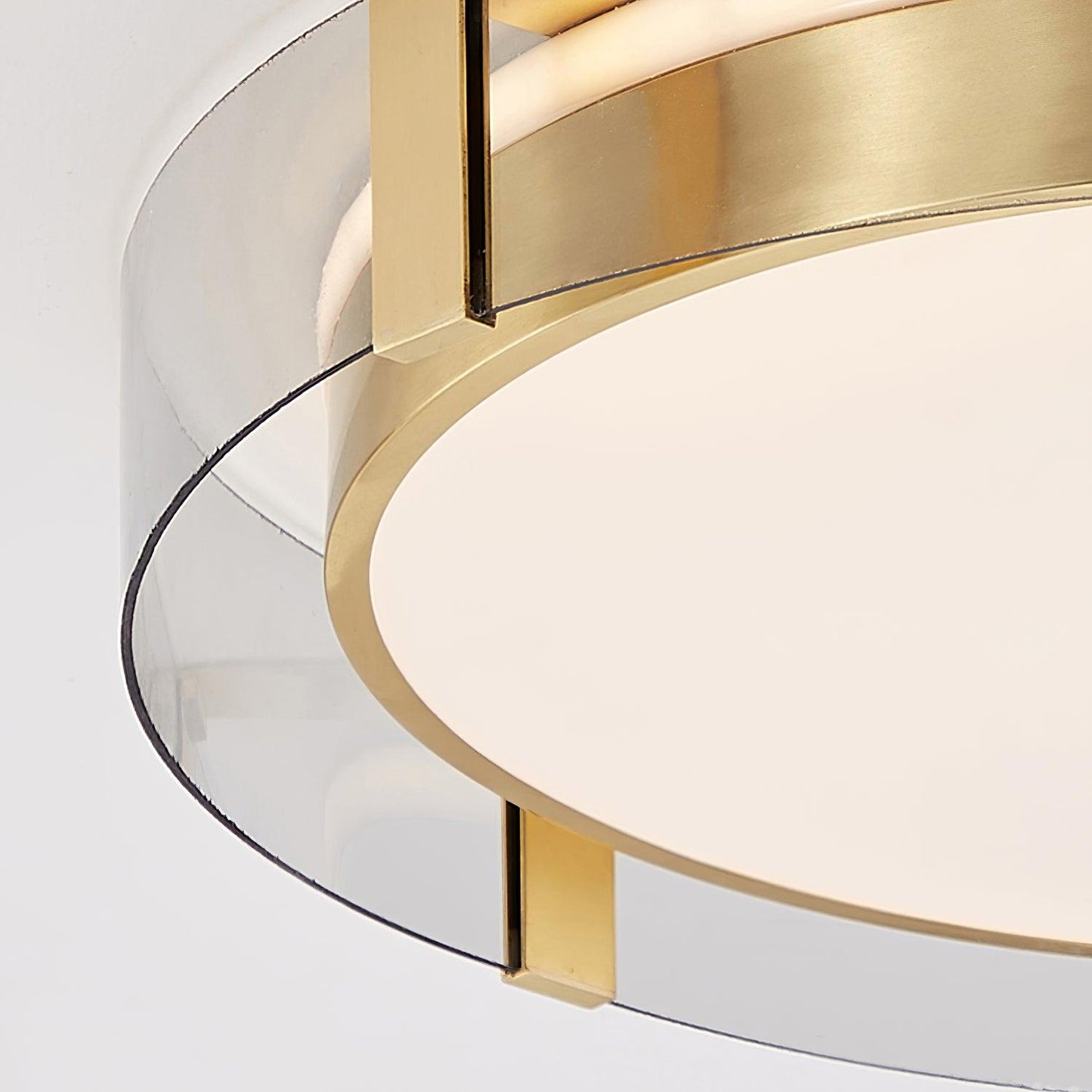Flush Mount Ceiling Light | Integrated LED | Gold Finish, Multiple Sizes