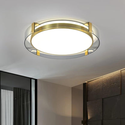 Flush Mount Ceiling Light | Integrated LED | Gold Finish, Multiple Sizes