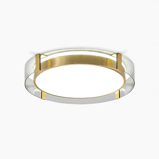 Flush Mount Ceiling Light | Integrated LED | Gold Finish, Multiple Sizes