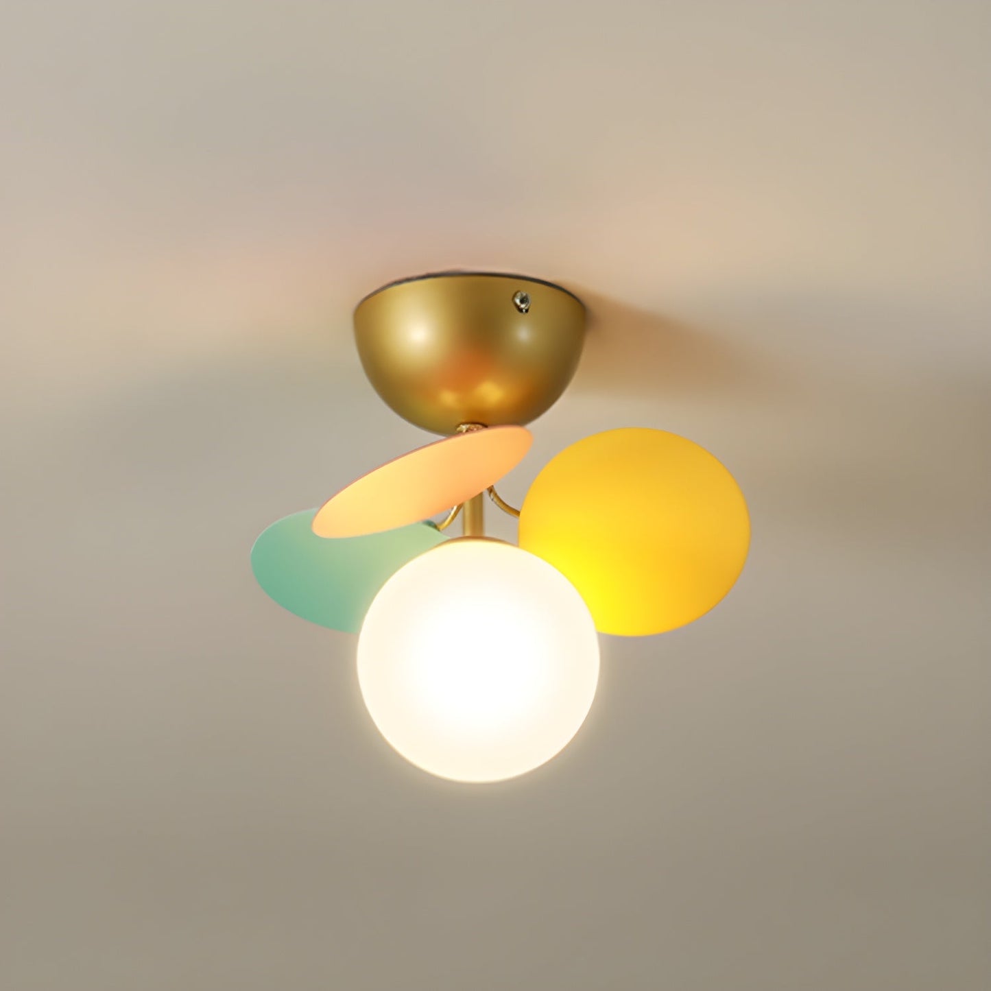 Macaron Ceiling Lamp | Metal & Glass | Colorful Options
