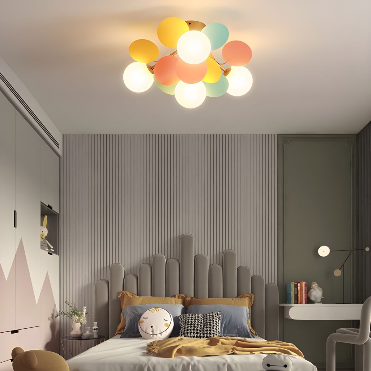 Macaron Ceiling Lamp | Metal & Glass | Colorful Options