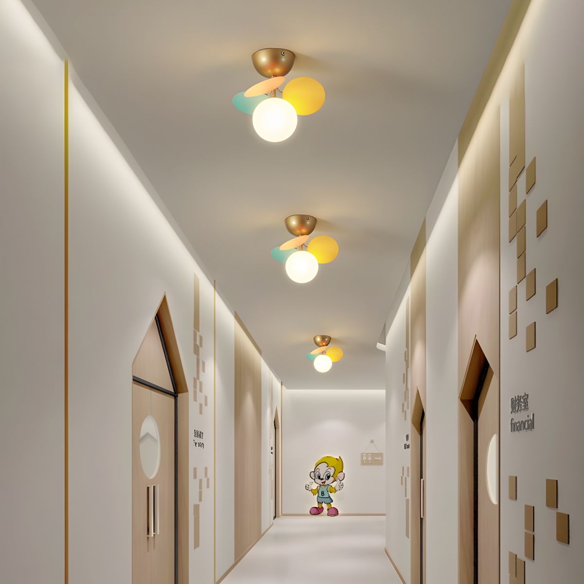 Macaron Ceiling Lamp | Metal & Glass | Colorful Options