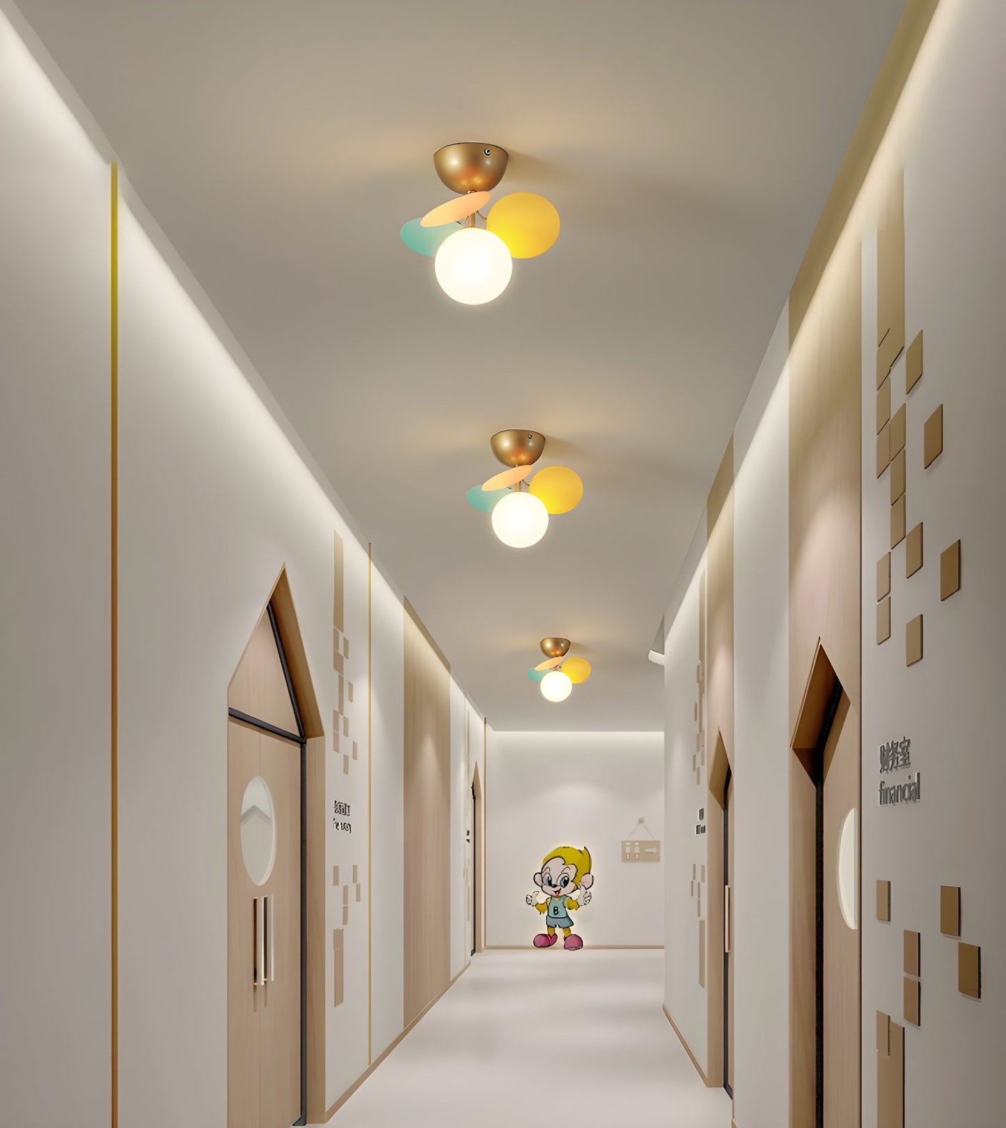 Macaron Ceiling Lamp | Metal & Glass | Colorful Options