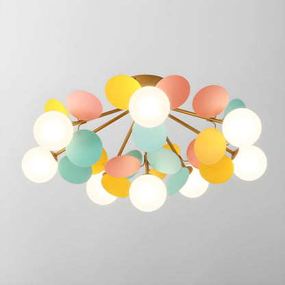 Macaron Ceiling Lamp | Metal & Glass | Colorful Options