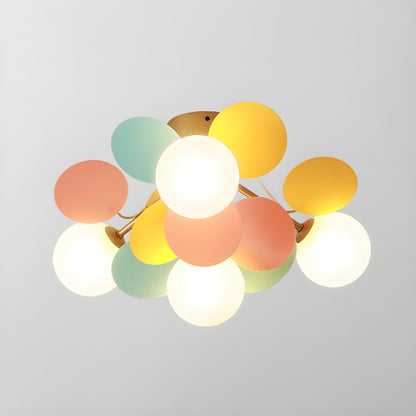 Macaron Ceiling Lamp | Metal & Glass | Colorful Options