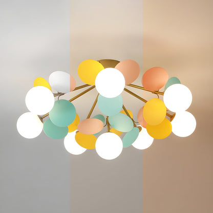 Macaron Ceiling Lamp | Metal & Glass | Colorful Options