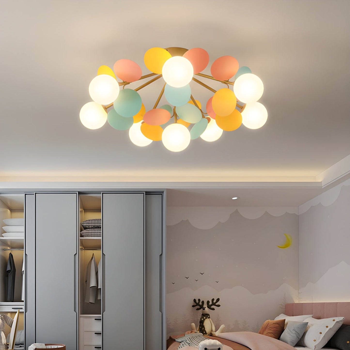 Macaron Ceiling Lamp | Metal & Glass | Colorful Options