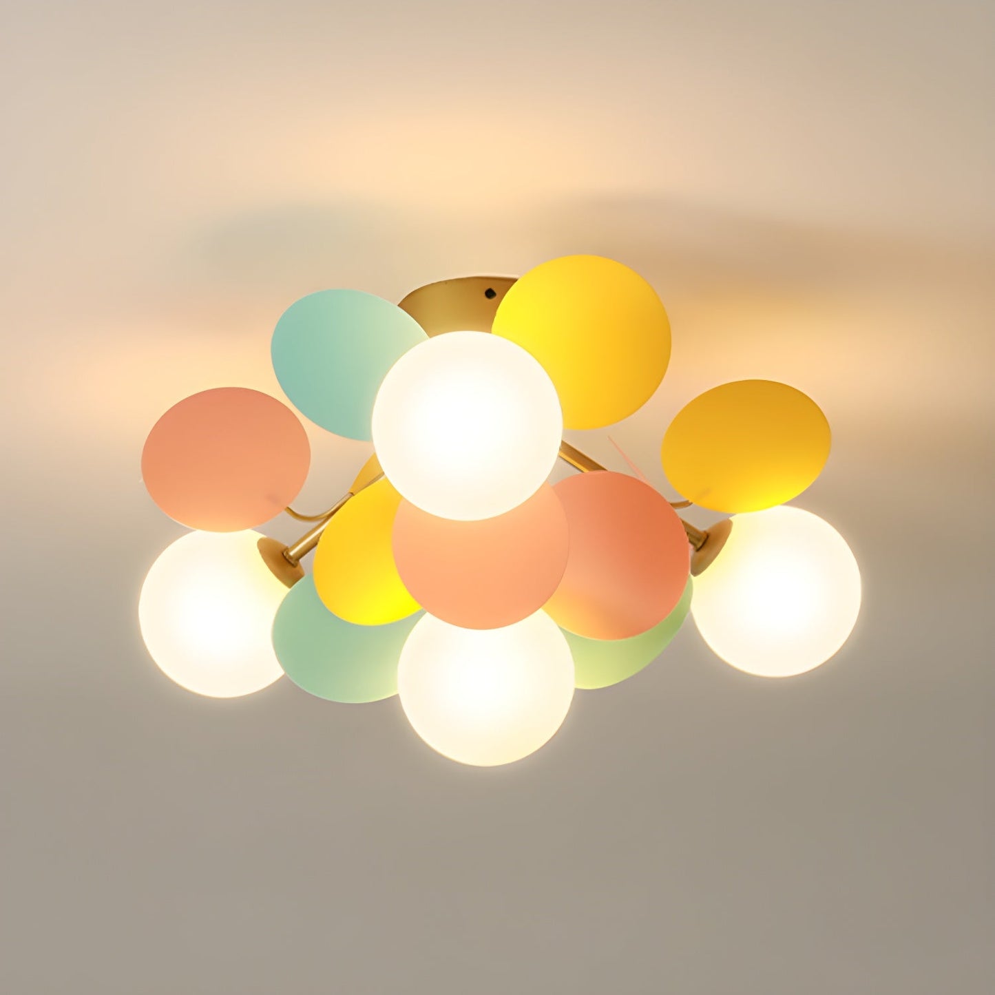 Macaron Ceiling Lamp | Metal & Glass | Colorful Options
