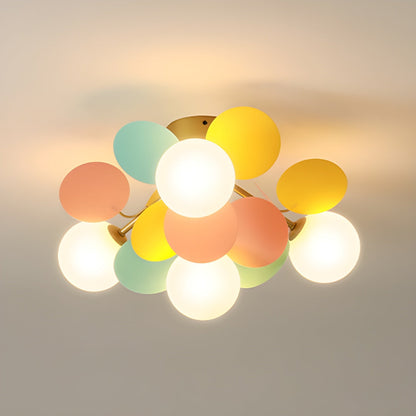 Macaron Ceiling Lamp | Metal & Glass | Colorful Options