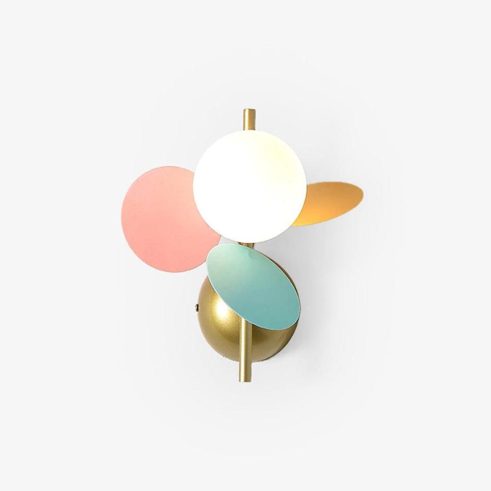 Macaron Wall Lamp | Colorful Metal & Glass | Set of 2