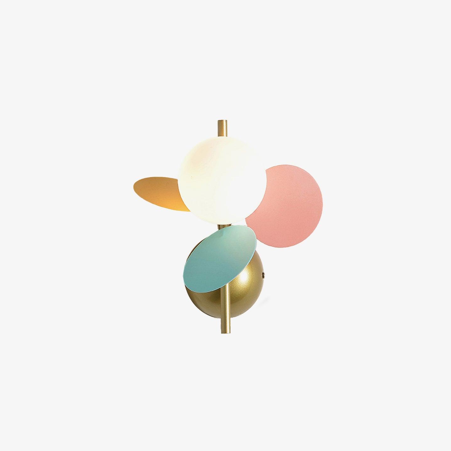 Macaron Wall Lamp | Colorful Metal & Glass | Set of 2