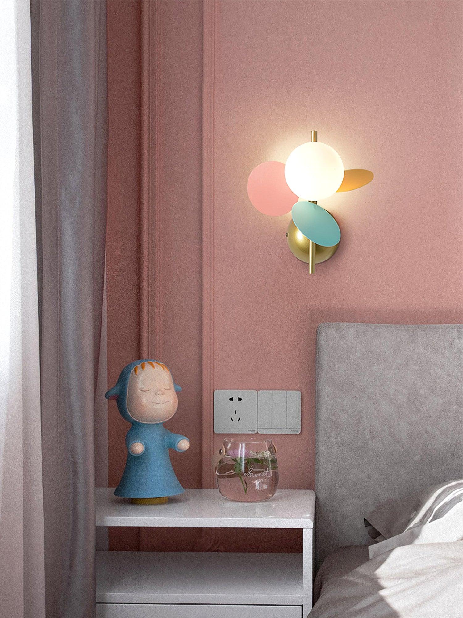 Macaron Wall Lamp | Colorful Metal & Glass | Set of 2