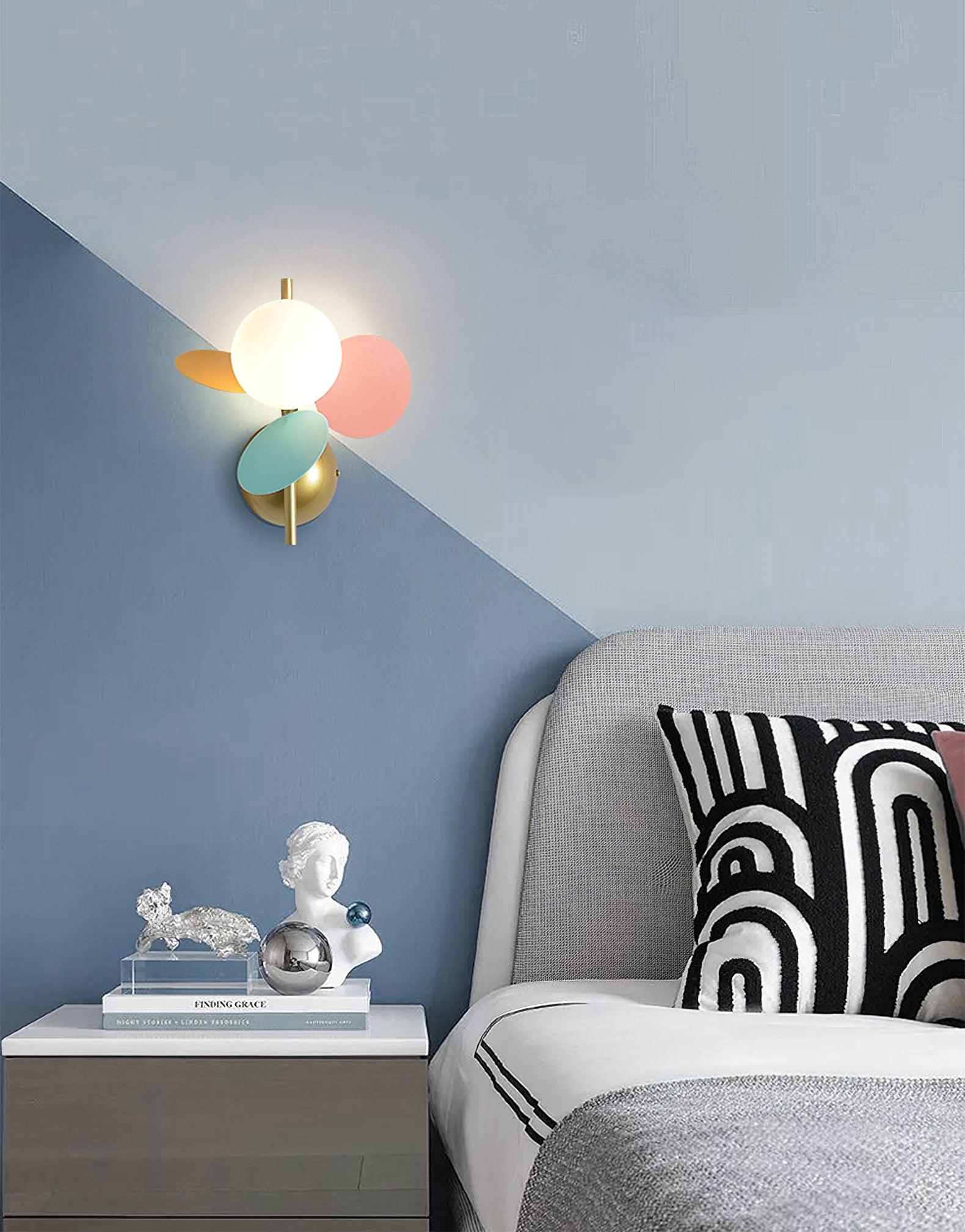 Macaron Wall Lamp | Colorful Metal & Glass | Set of 2