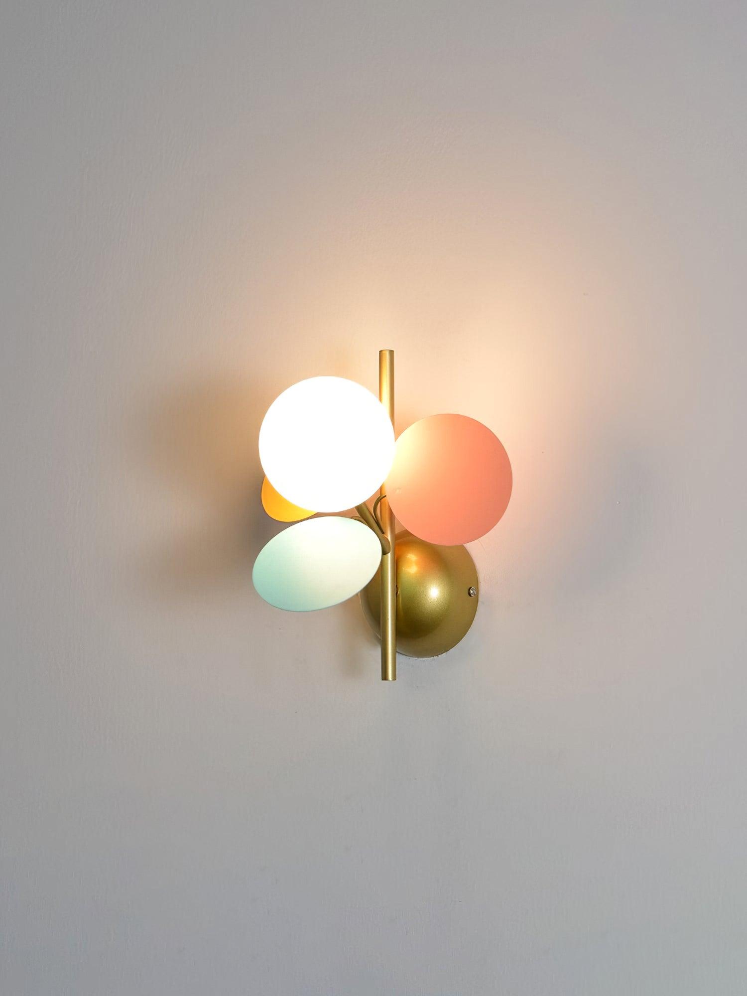 Macaron Wall Lamp | Colorful Metal & Glass | Set of 2