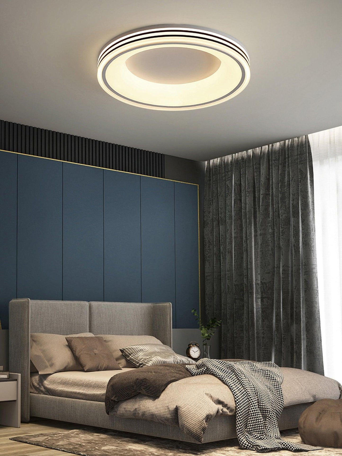 Flush Ceiling Light | Iron & Acrylic | 50cm Diameter
