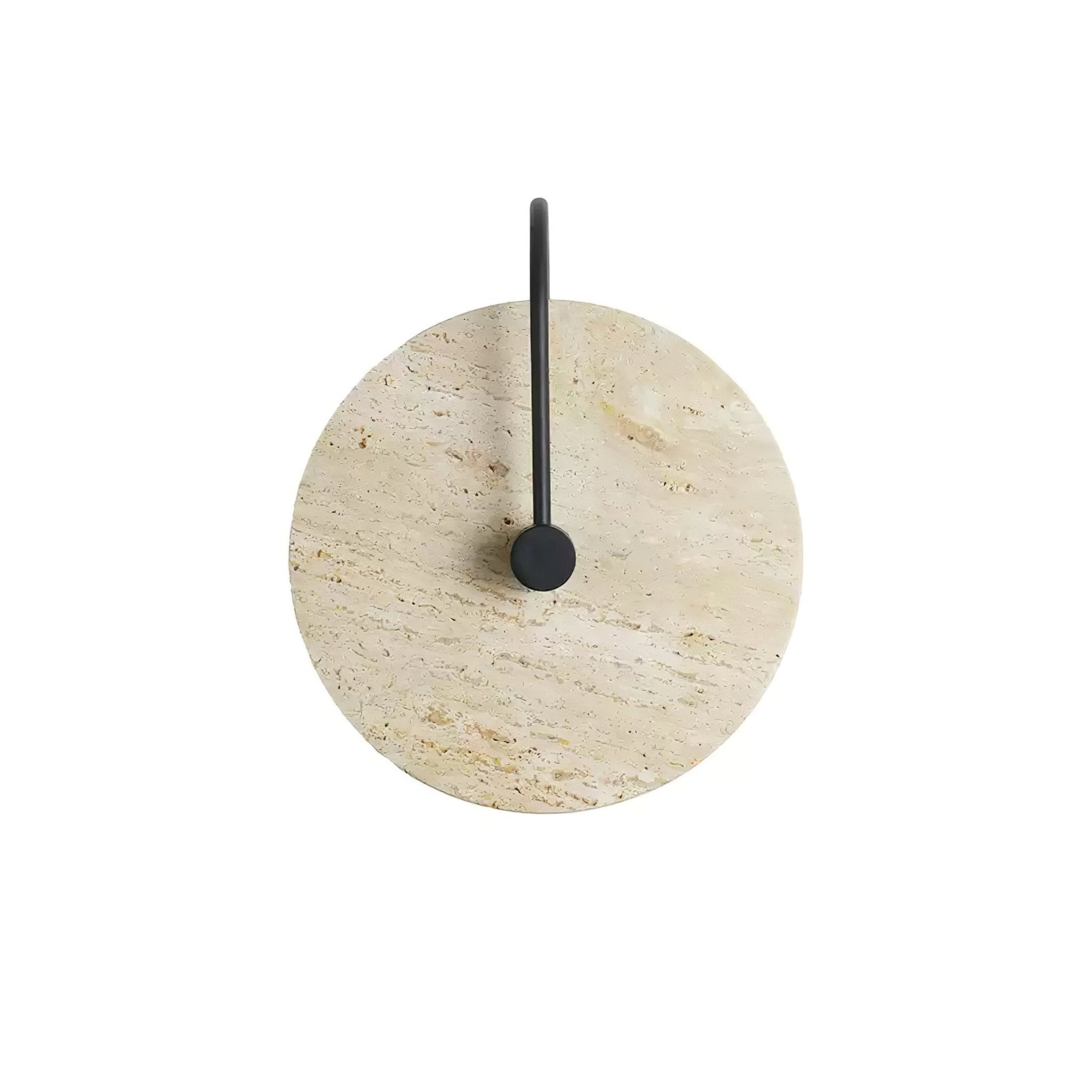 Round Wall Lamp | Travertine & Alabaster Stone | Yellow Finish