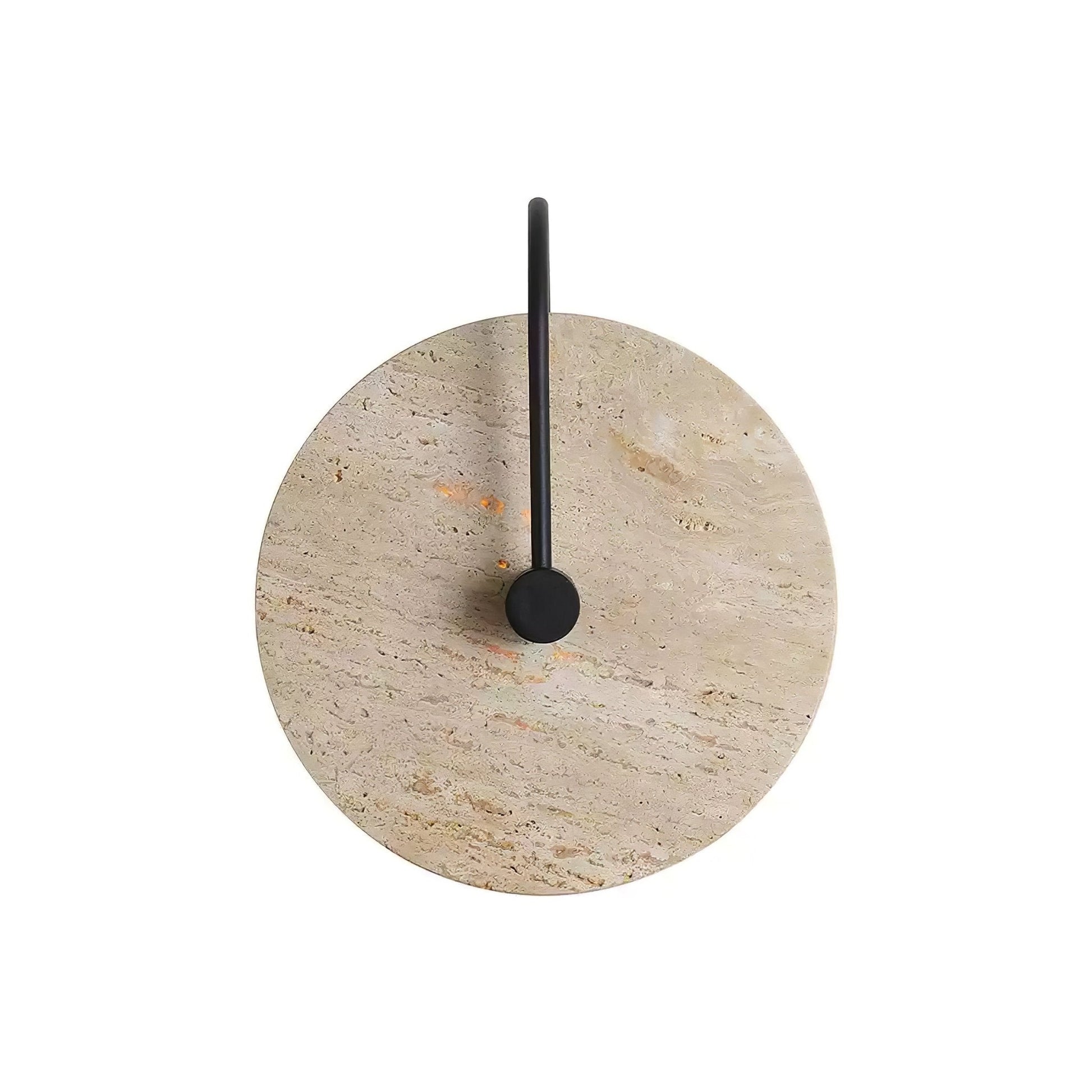Round Wall Lamp | Travertine & Alabaster Stone | Yellow Finish