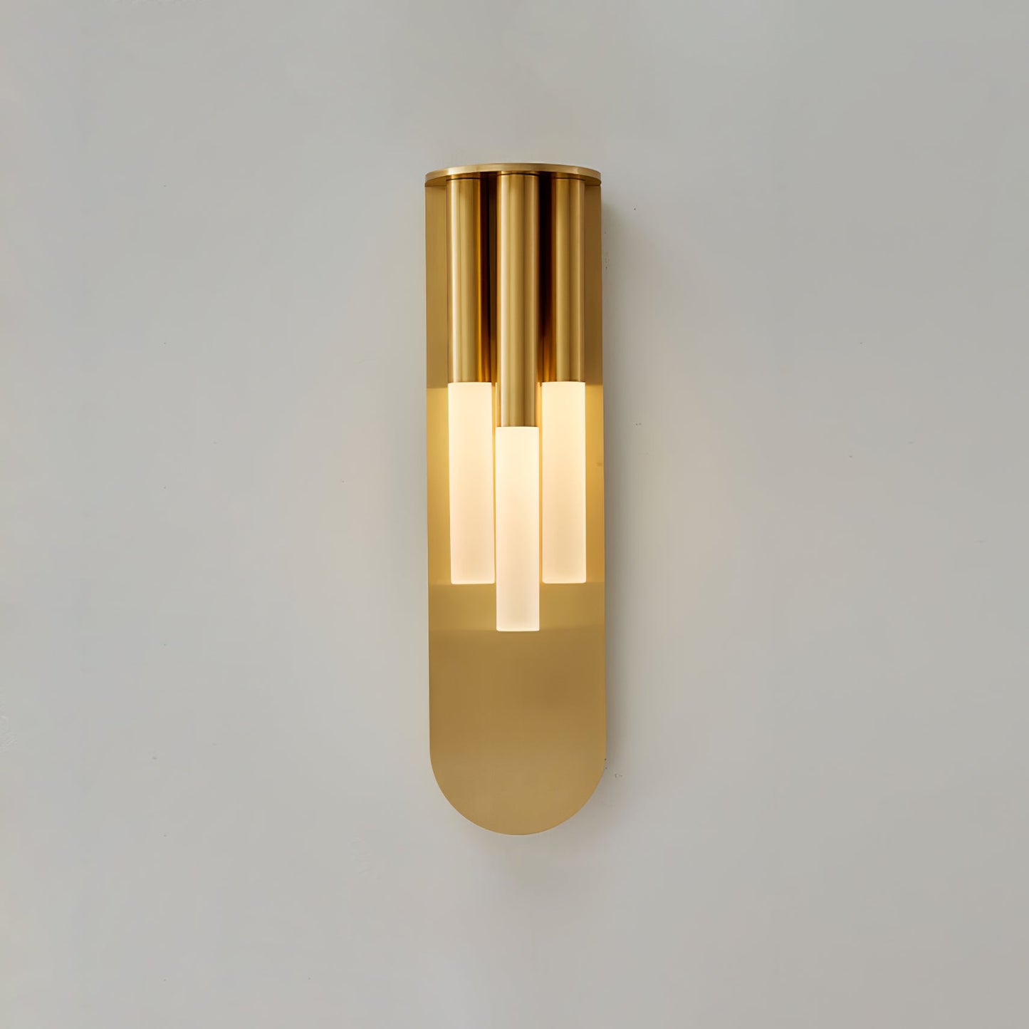 Rousseau Wall Lamp | Frosted Glass & Brass Accents | Gold or Black