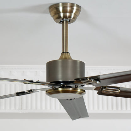 Rozzen Ceiling Fan | Metal & Stainless Steel | 52-Inch