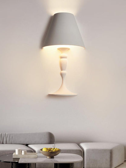Plaster Wall Lamp | White Finish | Set of 2