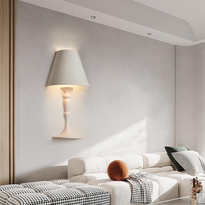 Plaster Wall Lamp | White Finish | Set of 2