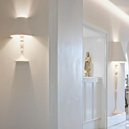 Plaster Wall Lamp | White Finish | Set of 2